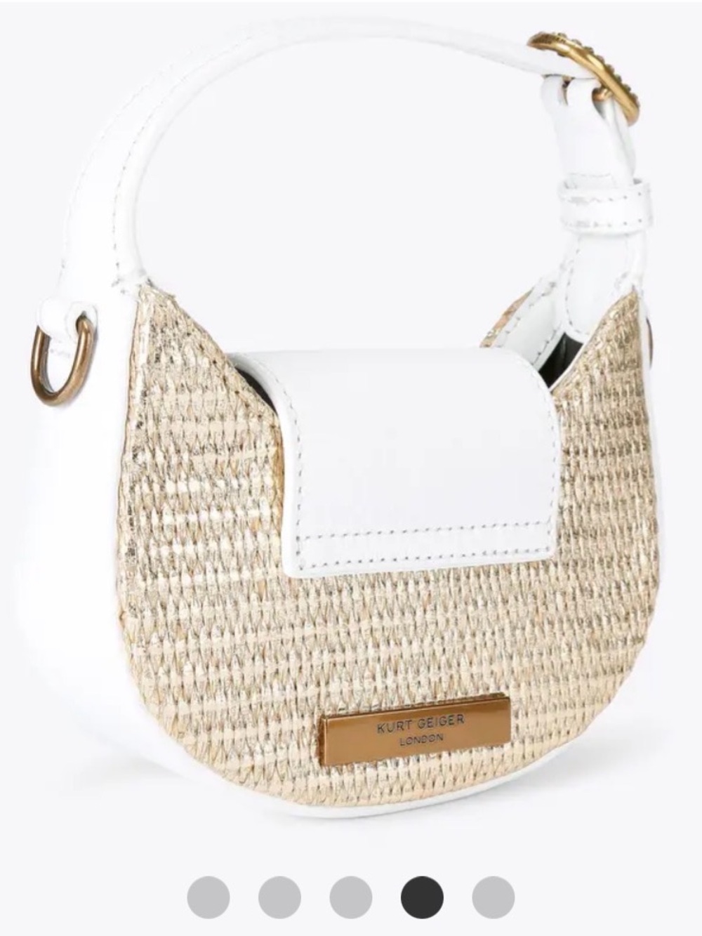 Kurt Geiger Micro Chelsea Hobo Bag with Gold Chain - Picture 4 of 5